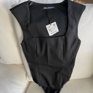 New Zara side zip bodysuit